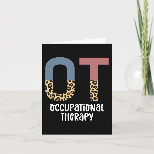 Occupational Therapy OT Cheetah Future OT Gifts Card (Front)