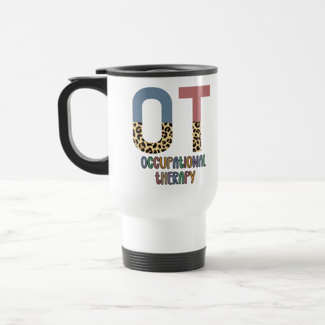 Occupational Therapy OT Cheetah Future OT Gifts Travel Mug (Left)