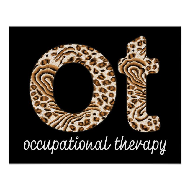 Occupational Therapy OT Cheetah Print (Front)