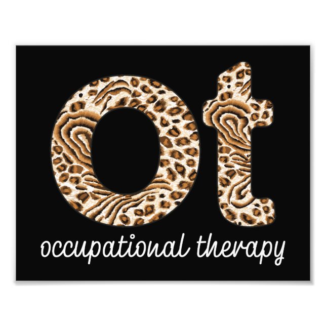 Occupational Therapy OT Cheetah Print (Front)