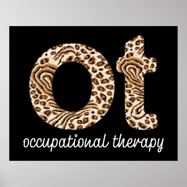 Occupational Therapy OT Cheetah Print (Front)