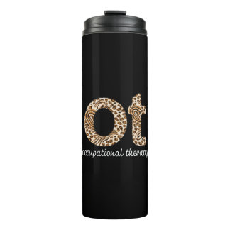 Occupational Therapy OT Cheetah Print Thermal Tumbler
