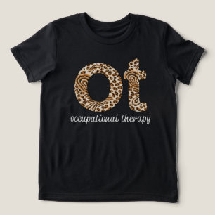 Occupational Therapy OT Cheetah Print Tri-Blend Shirt