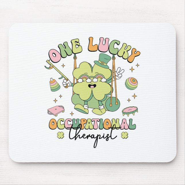 Occupational Therapy Ot Patricks Day Occupational  Mouse Mat (Front)