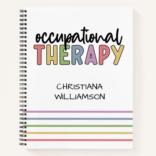 Occupational Therapy OT Student Grad Gifts Notebook (Front)