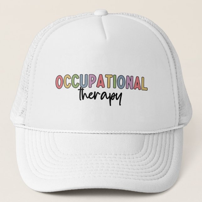 Occupational Therapy OT Student Grad Gifts Trucker Hat (Front)