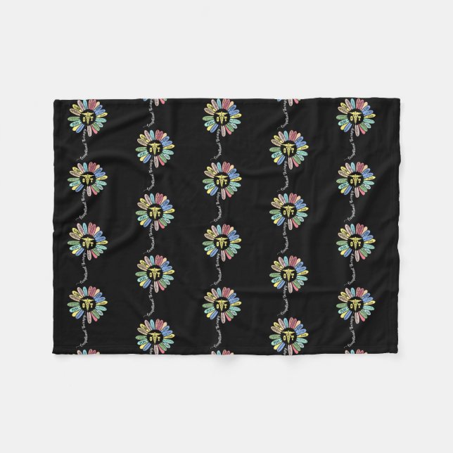Occupational Therapy OT Therapist Inspire OT Fleece Blanket (Front (Horizontal))