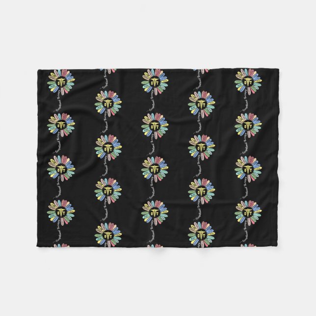 Occupational Therapy OT Therapist Inspire OT Fleece Blanket (Front (Horizontal))