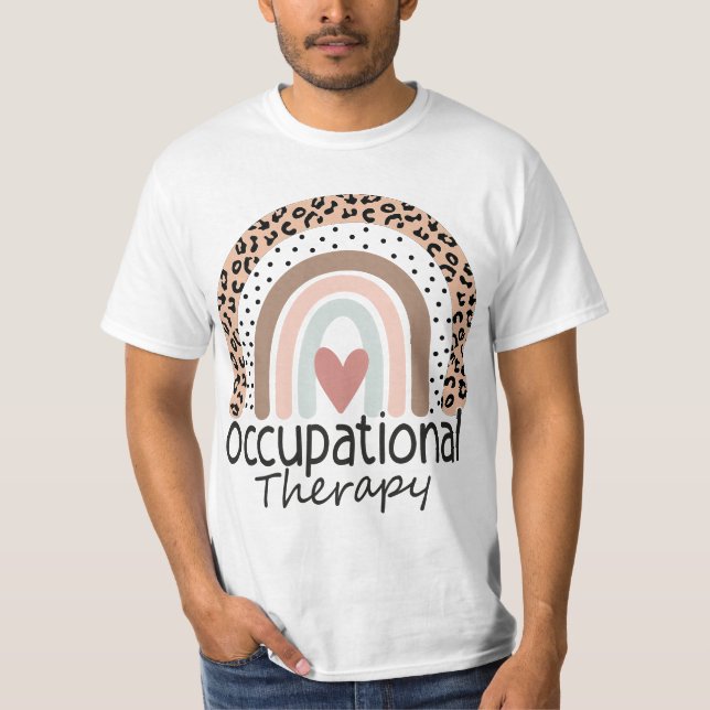 Occupational Therapy -OT Therapist OT Month Leopar T-Shirt (Front)