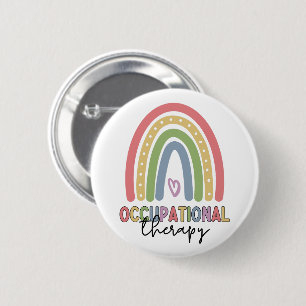Occupational Therapy OT Therapist Rainbow 6 Cm Round Badge