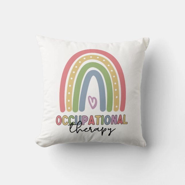Occupational Therapy OT Therapist Rainbow Cushion (Front)