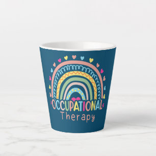 Occupational Therapy Rainbow OT Therapist Inspire Latte Mug