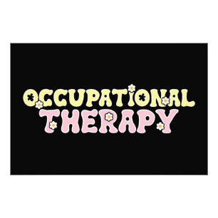 Occupational Therapy Retro Floral Photo Print