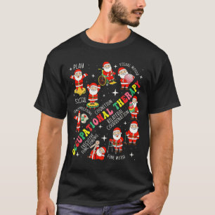 Occupational Therapy Retro Groovy Ot Santa Therast T-Shirt