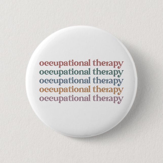 Occupational Therapy Retro OT Student Grad Gifts 6 Cm Round Badge (Front)