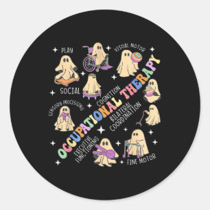Occupational Therapy Therapist Halloween Spooky Ot Classic Round Sticker