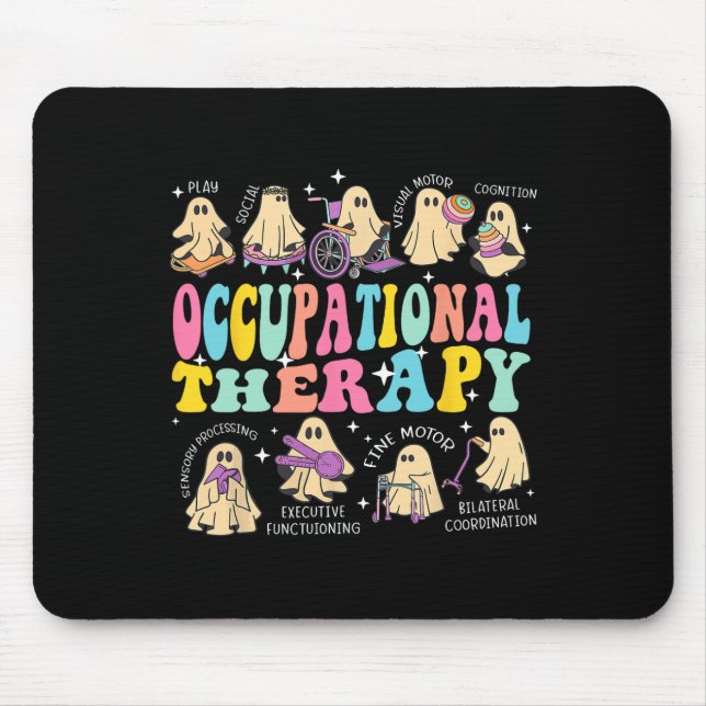 Occupational Therapy Therapist Halloween Spooky Ot Mouse Mat (Front)