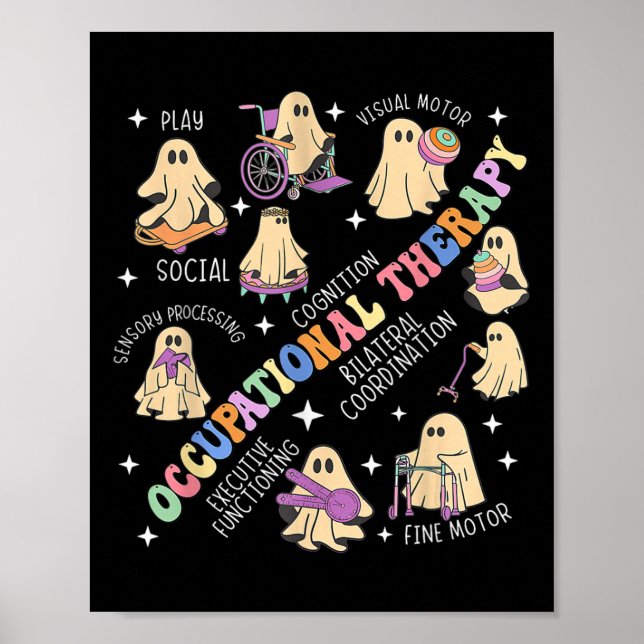 Occupational Therapy Therapist Halloween Spooky Ot Poster (Front)