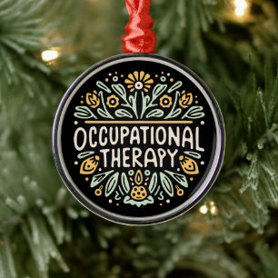 Occupational therapy therapist metal tree decoration
