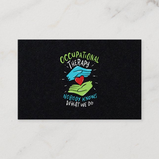 Occupational Therapy Therapist Nurse Gift Business Card (Front)