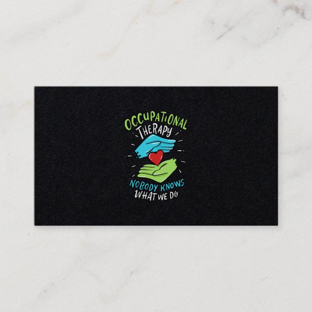 Occupational Therapy Therapist Nurse Gift Business Card (Front)