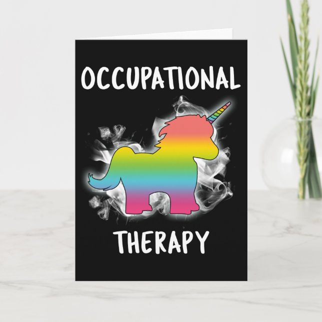 Occupational Therapy Unicorn OT Therapist Card (Front)