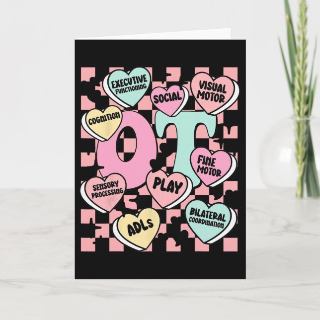 Occupational Therapy Valentine Candy Sweet Heart F Card (Front)