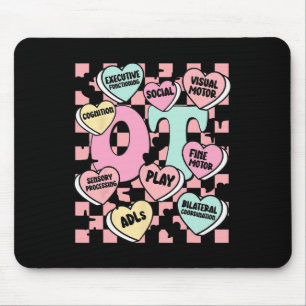 Occupational Therapy Valentine Candy Sweet Heart F Mouse Mat
