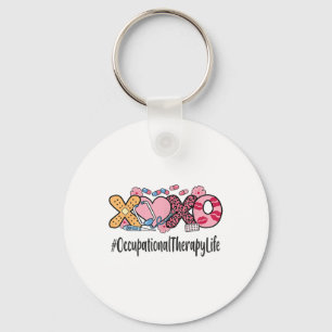 Occupational Therapy Valentines Day Women Heart St Key Ring