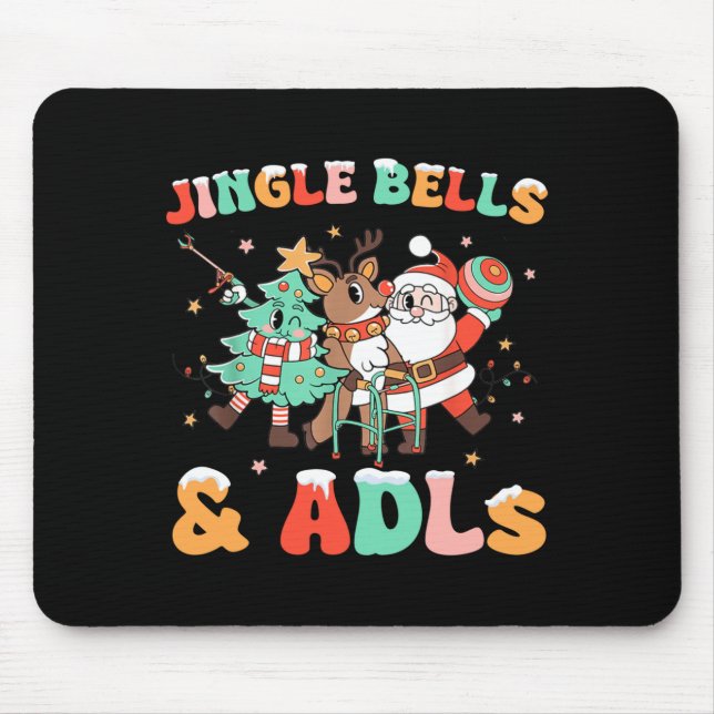 Occupational Therapy Xmas Reindeer Santa Adls New  Mouse Mat (Front)