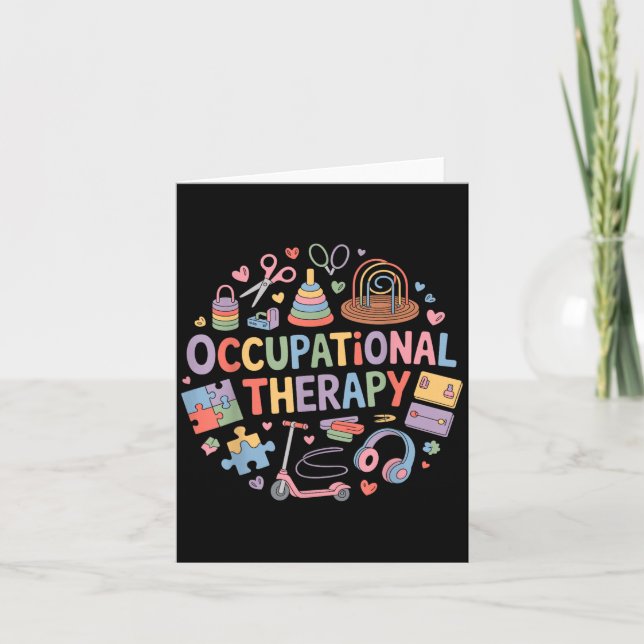 Occupational Therast Ot Cute Occupational Therapy  Card (Front)