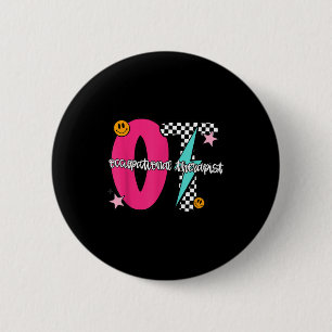Occupational Therast Retro Checkered Ot Graduation 6 Cm Round Badge