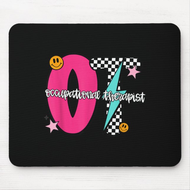 Occupational Therast Retro Checkered Ot Graduation Mouse Mat (Front)
