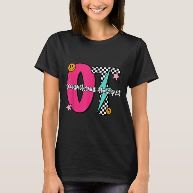Occupational Therast Retro Checkered Ot Graduation T-Shirt (Front)