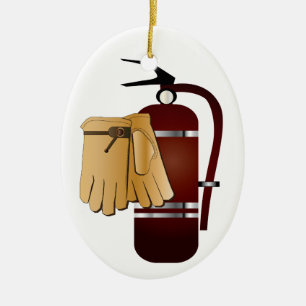 Occupations - Fire Fighter - SRF Ceramic Tree Decoration