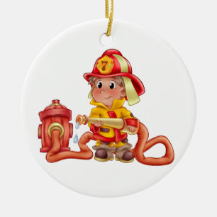 Occupations - Fire Fighter - SRF Ceramic Tree Decoration