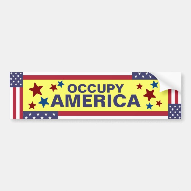 OCCUPY AMERICA BUMPER STICKER (Front)