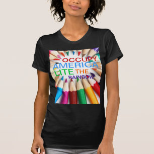 OCCUPY AMERICA LITE THE RAINBOW T-Shirt