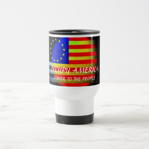 OCCUPY AMERICA POWER TO THE PEOPLE TRAVEL MUG