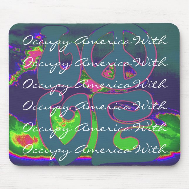 occupy america with love mouse mat (Front)