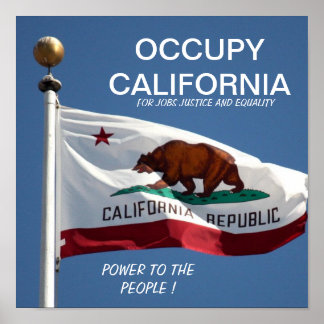 OCCUPY CALIFORNIA POWER TO THE PEOPLE POSTER