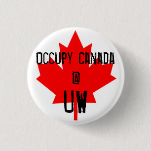 Occupy Canada @ UW-University of Waterloo 3 Cm Round Badge