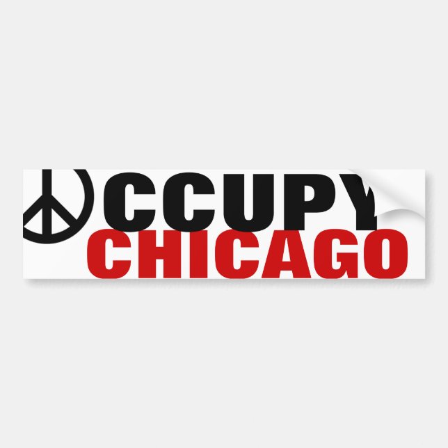 OCCUPY CHICAGO BUMPER STICKER (Front)