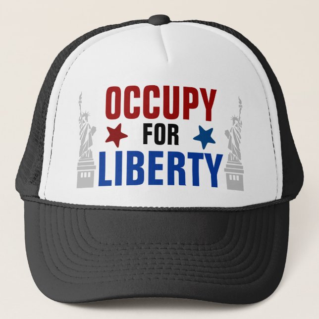 OCCUPY FOR LIBERTY TRUCKER HAT (Front)