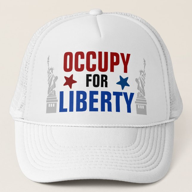 OCCUPY FOR LIBERTY TRUCKER HAT (Front)