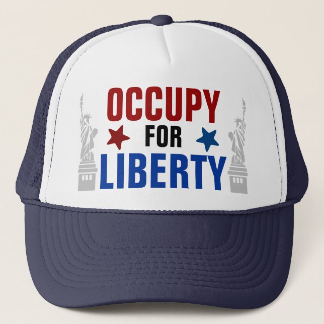 OCCUPY FOR LIBERTY TRUCKER HAT (Front)