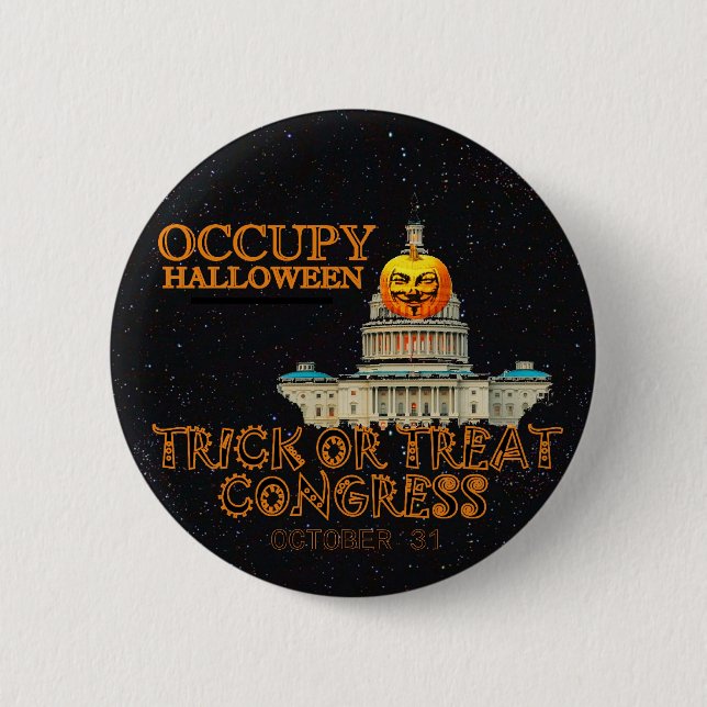 Occupy Halloween Oct. 31 6 Cm Round Badge (Front)