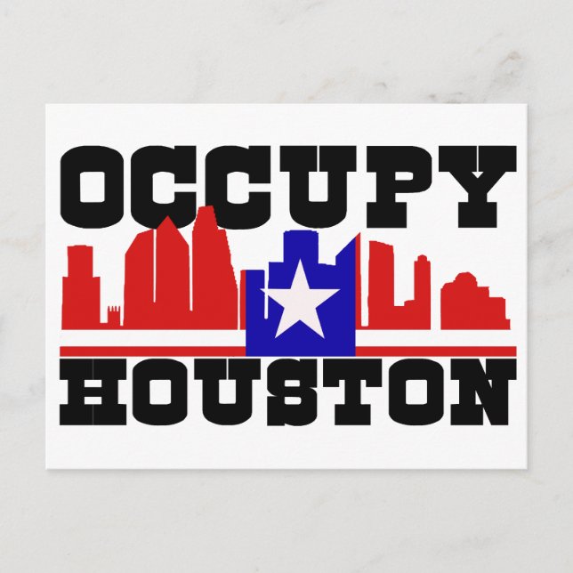 Occupy Houston Postcard (Front)