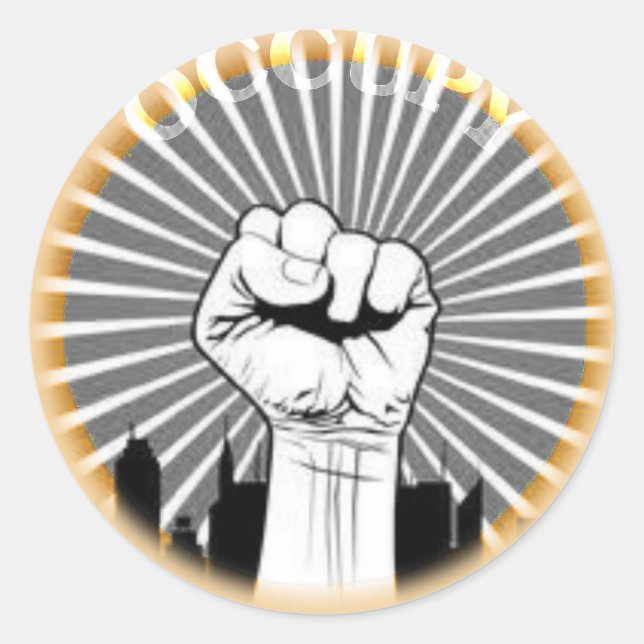 Occupy is a state of mind classic round sticker (Front)