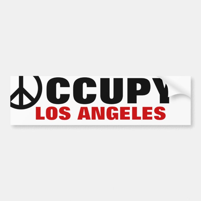OCCUPY LOS ANGELES BUMPER STICKER (Front)